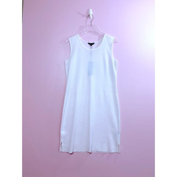 Misook Acrylic Knit Dress in White Size Petite Small - Picture 1 of 7